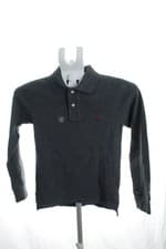 Image of polo ralph lauren polo t-shirt boys kids 8 years old grey mesh polo cotton long