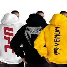 Image of Mens MMA Cotton Hoodie Boxing Gym Training Sweatshirt Loose Fit Sportswear