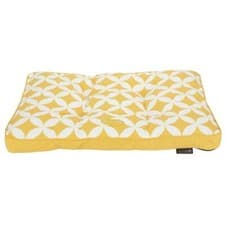 Image of SCRUFFS Yellow Florence Dog Mattress Dog Bed Medium