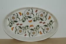 Image of Portmeirion Botanic Garden - 14.5" Oval Baking / Roasting Dish - Rock Rose (#77)