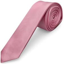 Image of Mens Plain Satin Skinny Thin Slim Tie Wedding Formal Prom Neck Tie Pastel Colour