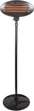 Image of Black Electric Quartz Free Standing Floor or Wall Outdoor Garden Patio Heater