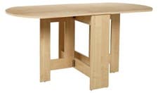 Image of Folding 4 - 6 Seater Table Light Oak Effect Extending Design UK