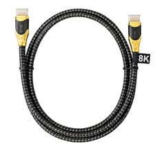 Image of PREMIUM 8K HDMI CABLE 2.1 HIGH SPEED GOLD PLATED BRAIDED LEAD 4320P 3D