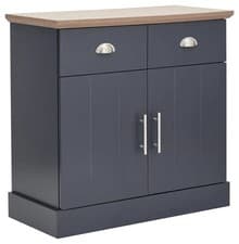 Image of GFW Kendal Compact Sideboard Cabinet Unit With 2 Storage Drawers & Storage