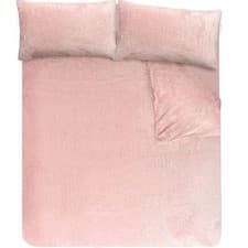 Image of Sleepdown Waffle Teddy Fleece Duvet Quilt Cover Pillowcase Set Thermal Bedding