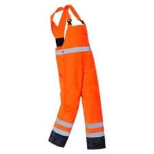 Image of Portwest  PJ52 Hi Vis Contrast Bib & Brace - Unlined Orange  / Navy