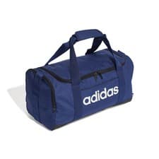 Image of adidas Sports Bag Linear Duffle Small 24L Black or Blue Holdall Football Gym