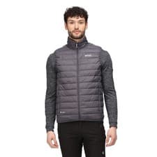 Image of Regatta Mens Hillpack Insulated Padded Bodywarmer Gilet Black Navy Grey