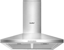 Image of 60cm Stainless Steel Chimney Cooker Hood 3 Speed LED Wall Extractor Fan Silver