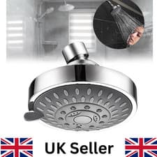 Image of 4inch Fixed Shower Head Round Chrome Adjustable 5-Setting Rainfall Mode Overhead