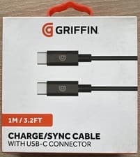 Image of Griffin Charge USB-C to USB-C Cable 1m Black - No Box