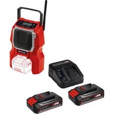 Image of Einhell TE-RA 18 Li BT 18v Cordless Radio and Bluetooth Speaker 2 x 2.5ah Li-ion