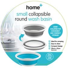 Image of Collapsible Round Bowl Wash Basin Small Space Saving Camping Washing Up 32cm 5L