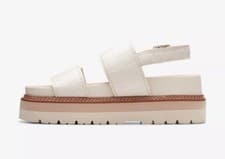 Image of Clarks Ladies ORIANNA GLIDE Cream Interest Leather Sandals UK 6.5 D/EU 40