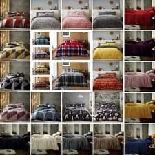 Image of Teddy Bear Fleece Reversible Duvet Cover Set Sherpa Thermal Warm Bedding