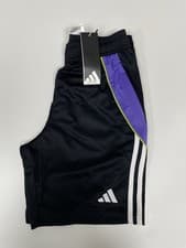 Image of Kids Adidas Shorts Black Purple Drawstring Size 13-14 164cm