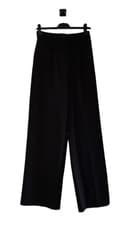 Image of Asos design womens trousers black hourglass relaxed straight leg pockets size 8