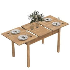 Image of 110-150cm Extendable Dining Table Modern Large Kitchen Table up to 8 People Wood