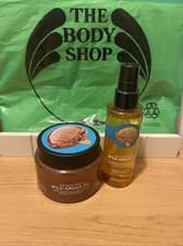 Image of The Body Shop Wild Argan Exfoliating Body Scrub & Body Oil Spray Discontinued