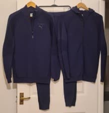 Image of Puma Three Piece Tracksuit Navy Size Small 