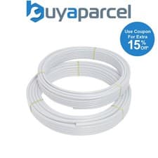 Image of Polypipe PolyFit FIT5015B 15mm X 50m Coil Barrier Pipe - White