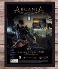 Image of Arcania: Gothic 4 Framed PC Xbox 360 PS3 Video Game Art 2010 Vintage Print Ad