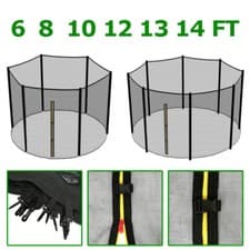 Image of 6 8 10 12 13 14 FT TRAMPOLINE REPLACEMENT SAFETY NET ENCLOSURE SURROUND OUTDOOR
