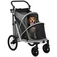 Image of PawHut Dog Stroller, Folding Pet Stroller for Small Medium Dogs
