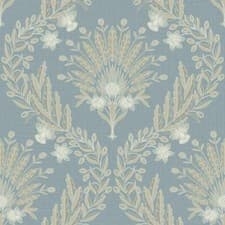 Image of Grandeco Flora Blue Wallpaper Flowers Textured Embossed Modern Blown Vinyl