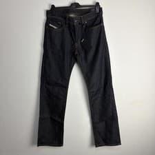 Image of Diesel Larkee Straight Leg Jeans Mens Dark Blue Denim Stretch 009HF W30 L32