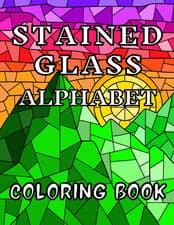 Image of Stained Glass Alphabet Coloring Book: Large Print Adult Colouring Book with Deco