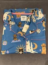 Image of Chelsea Peers Blue Dog Patterned Shortie Pyjamas UK10/Small BNWT