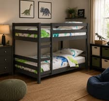 Image of Anthracite Grey 3' Childrens Bunk Bed  COLIN