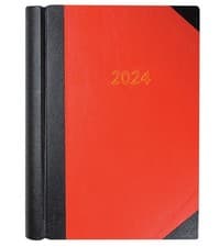 Image of Collins 42 Diary A4 2 Page Per Day 2024 Red 42.15-24