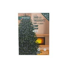Image of Premier Christmas Tree Lights - 2000LED TreeBrights - White - 50M -Multi Action