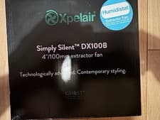 Image of Xpelair DX100BS Simply Silent Square Fan 4” 100mm White 93017AW BRAND NEW BOXED