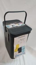Image of Brabantia Sort & Go Waste Bin 12L (Grey), Space-Efficient Plastic Recycle Contai