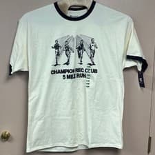Image of Champion Rec Club 5 Mile Run Ringer Tee Natural XXL 2X Large Cotton NWT