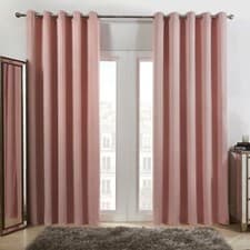 Image of OHS Eyelet Blackout Curtains PAIR of Thermal Ring Top Ready Made Luxury