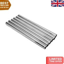 Image of Versatile Radiator Chrome Effect Pipe Sleeves 15mm x 202mm - Quick and Easy Fit