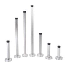 Image of Door Stop Wall Mounted Door Stopper Satin Stainless Steel Chrome Rubber Stops