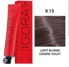 Image of Schwarzkopf Igora Royal Hair Dye Colour Color 60ml 8.19 Cendre-Violet