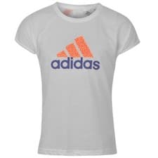 Image of adidas Girls Graphic T-Shirt, Cotton, Round Neck, Pullover – 50% OFF !!! SALE !!