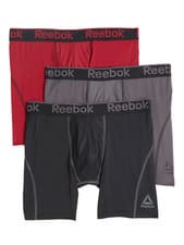 Image of Reebok Men'S Pro Series Performance Boxer Brief Regular Length Underwear, 3-Pack
