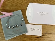 Image of Brand New - Ted Baker Hanaya Silver /Crystal Heart Blossom Bracelet