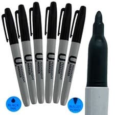 Image of Black Permanent Marker Pens Bullet Point Tip Marker Permanent ink marker