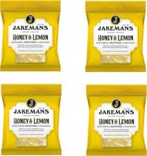 Image of Jakeman's Jakemans Lozenges Honey & Lemon Menthol Pack of 4 Soothing Menthol