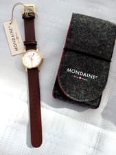 Image of NEW   Ladies  * MONDAINE *   Swiss Made Watch; NEW +TAG's, BOX, TRAVEL POUCH etc