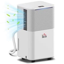 Image of HOMCOM 12L/Day Portable Quiet Dehumidifier for Home, Electric Air De-Humidifier